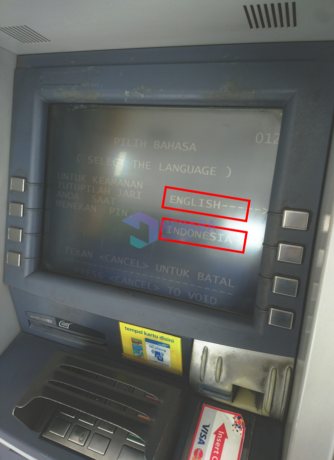 cara cek saldo di atm mandiri beserta gambar