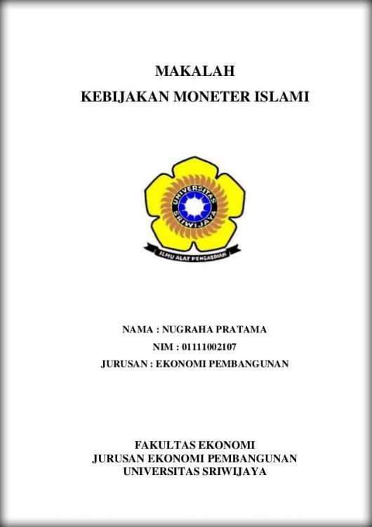 Contoh Cover Makalah Individu