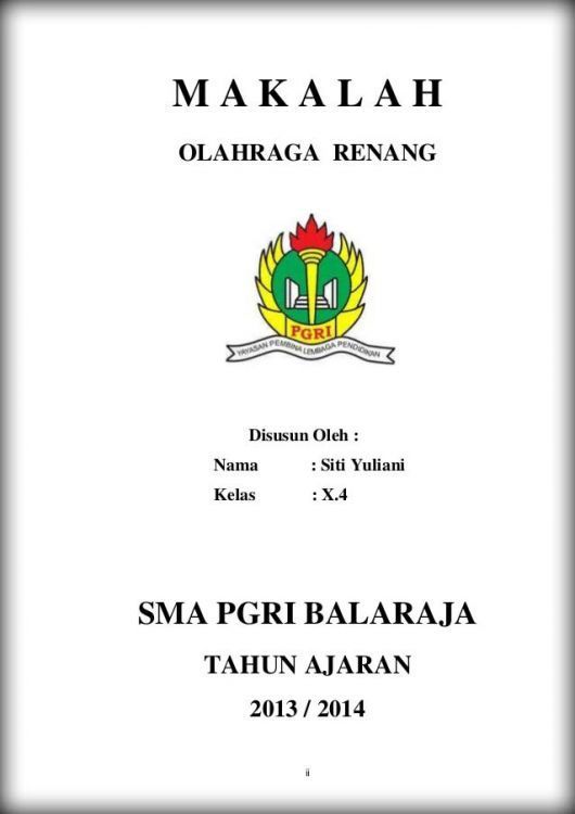 Cover Makalah Sepak Bola Contoh Makalah