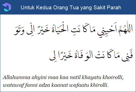 Doa untuk Kedua Orang Tua yang Sakit Parah