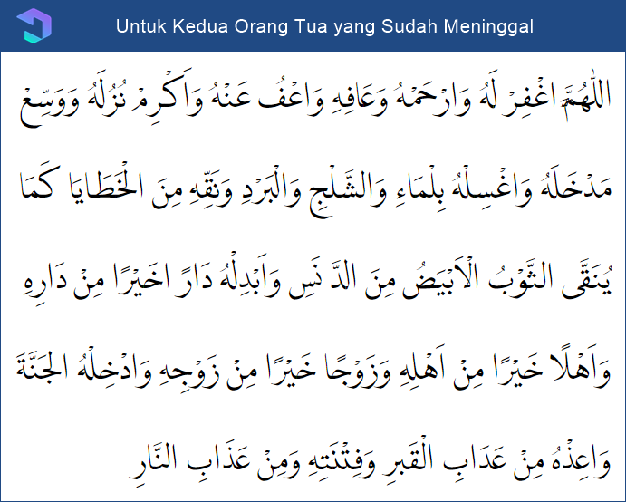 Doa Kedua Orang Tua yang Meninggal