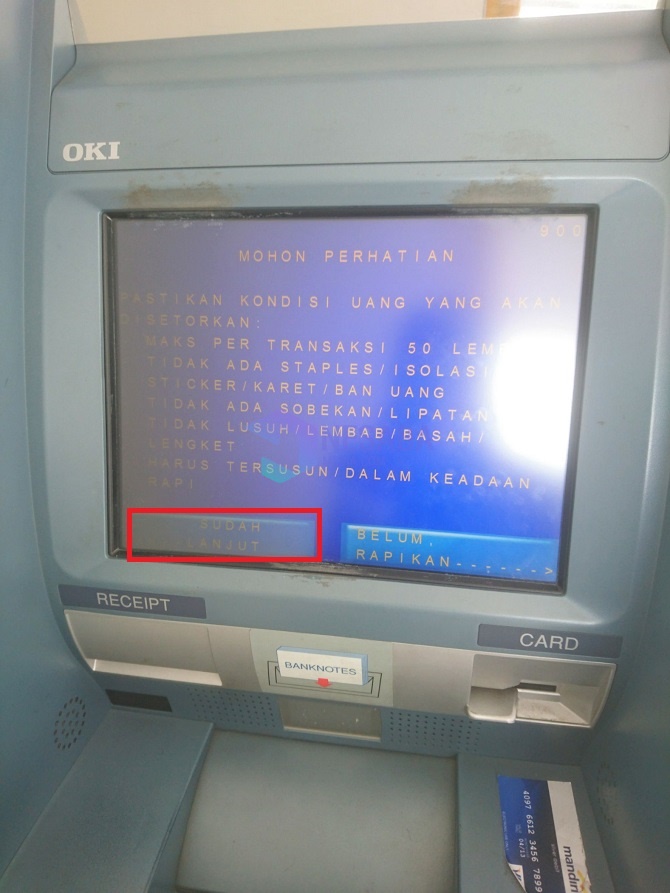 Cara Setor Tunai di ATM Mandiri untuk Pemula