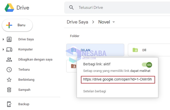 cara share link google drive untuk pemula