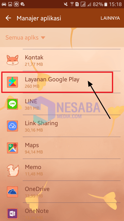 masuk ke aplikasi layanan google play