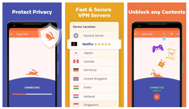 Aplikasi VPN Terbaik Android - Turbo VPN