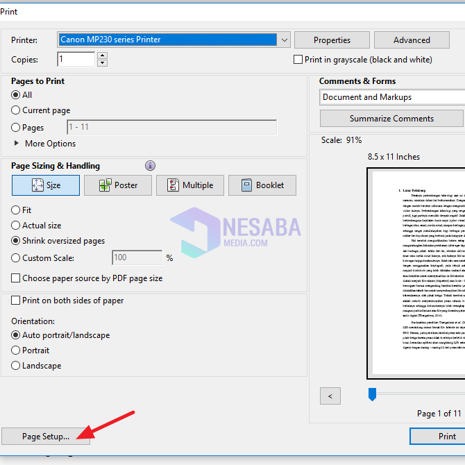 tutorial cara ngeprint PDF bolak balik