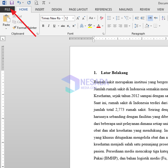 begini cara membuka Microsoft Word