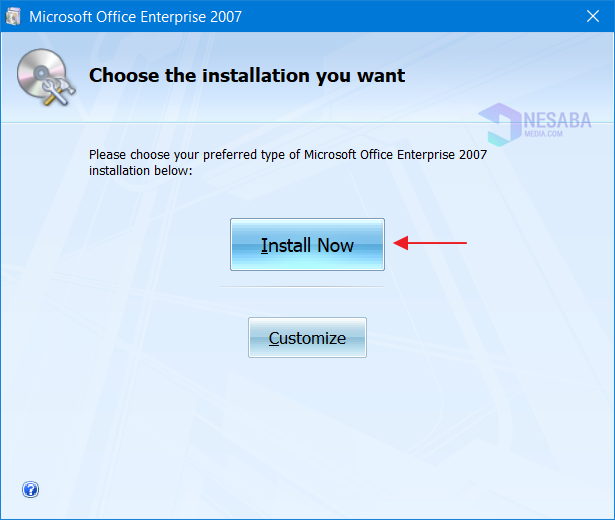 Cara Install Office 2007