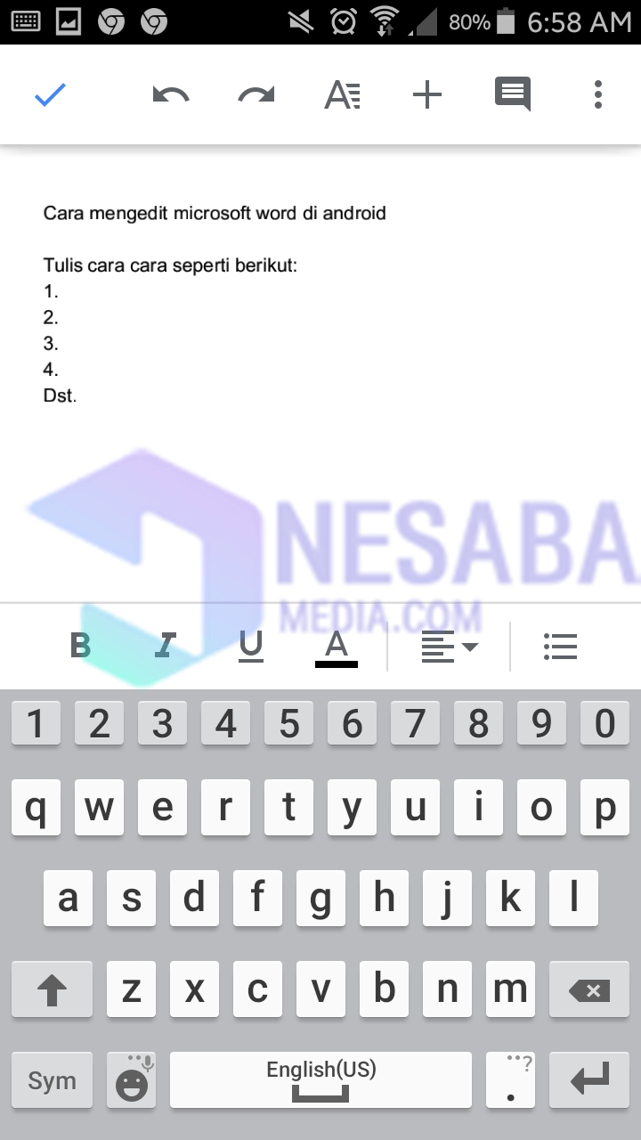 Cara Mengedit Microsoft Word di HP Android untuk Pemula