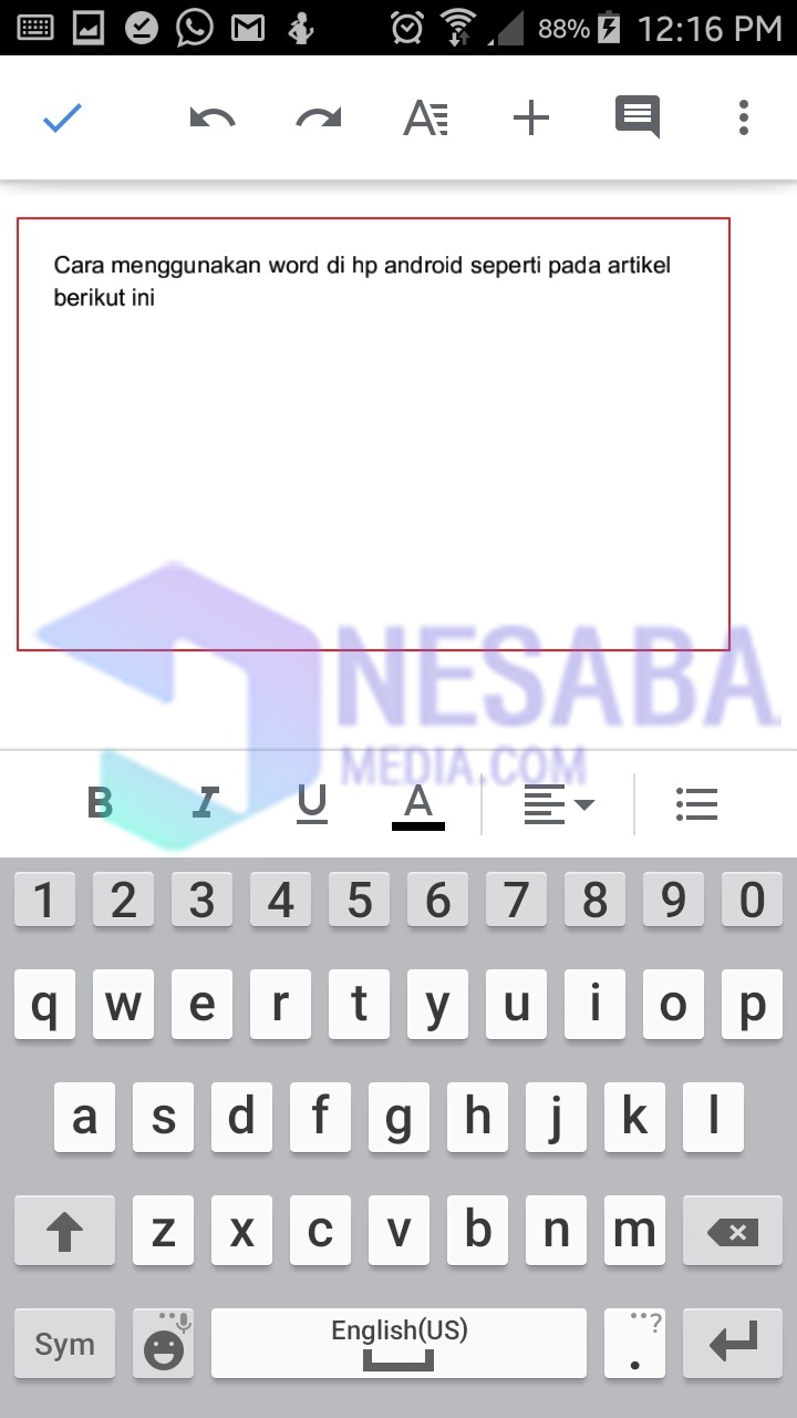 Tutorial Cara Menggunakan Word di HP Android