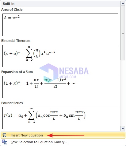 Cara membuat buka kurung besar di word