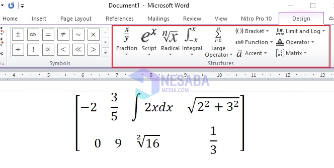 Cara membuat buka kurung besar di word