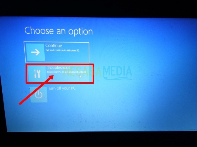 Pilih Troubleshoot