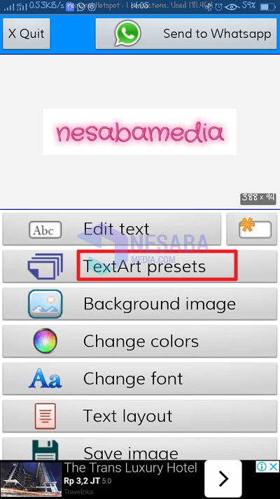 klik textart presets