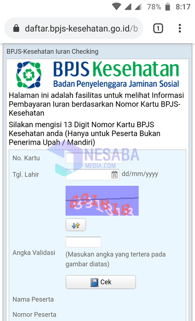 cek tagihan bpjs 1