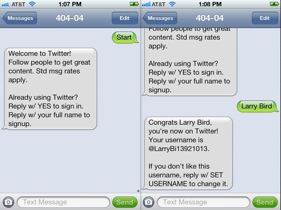 Tweet Menggunakan SMS