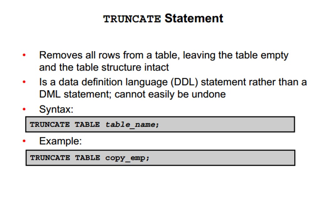 Contoh DDL TRUNCATE