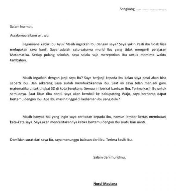 Surat Minta Izin Kepada Guru