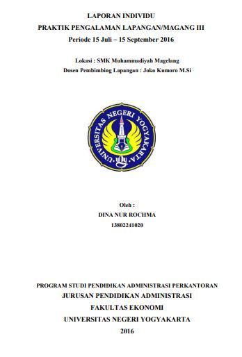 Contoh Laporan PKL Administrasi Perkantoran