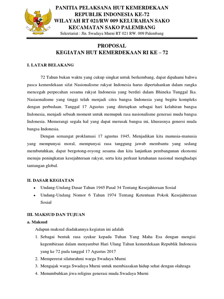 Proposal Tentang Hut Sekolah – Goresan