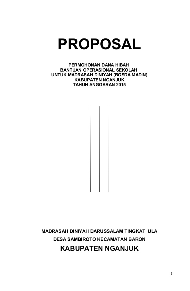 Contoh Cover Proposal Pengajuan Dana