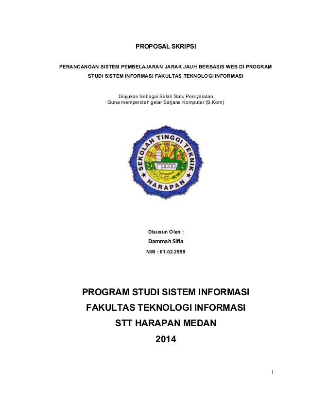 10 Contoh  Cover  Proposal Skripsi  Kegiatan Dll Baik Benar 