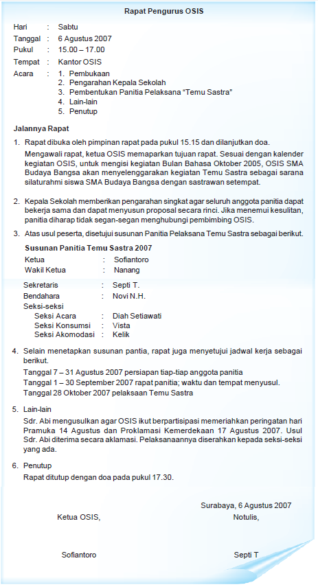 Notulen Rapat OSIS