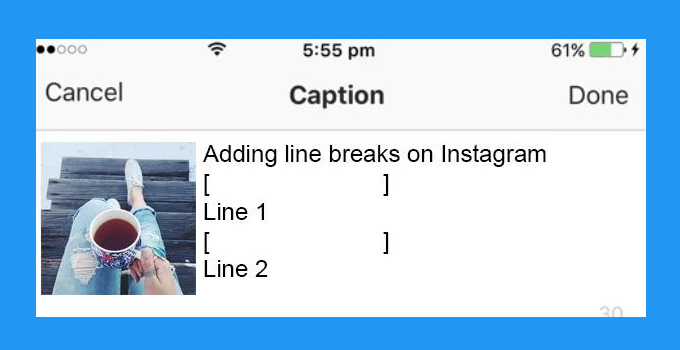 Cara Membuat Line Break di Instagram