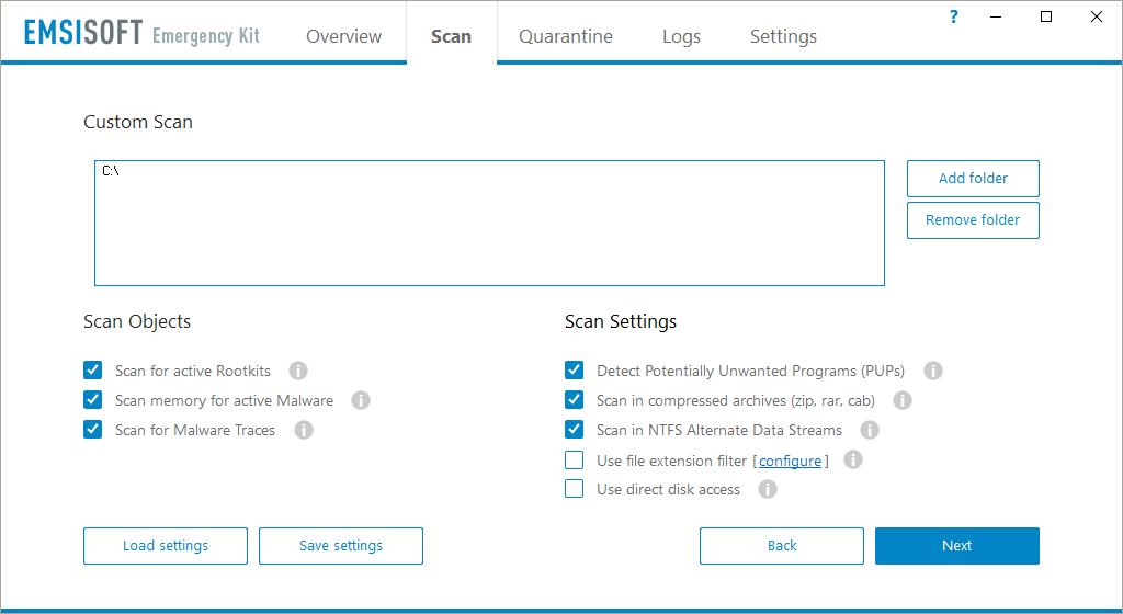 Download Emsisoft Emergency Kit