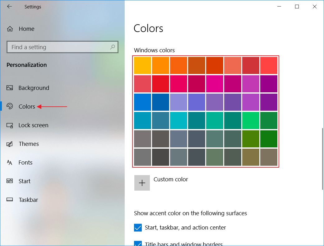 Mengubah Warna Tampilan Windows 10 - Langkah 4