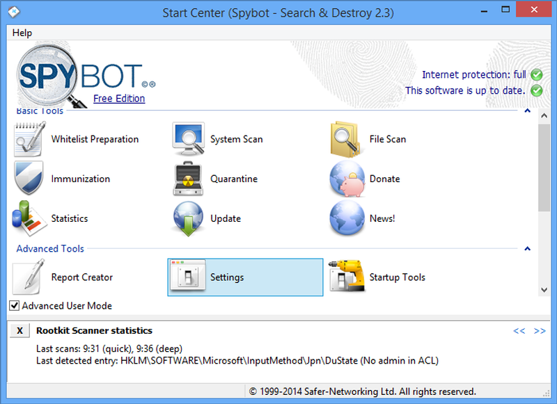 Download SpyBot Search & Destroy