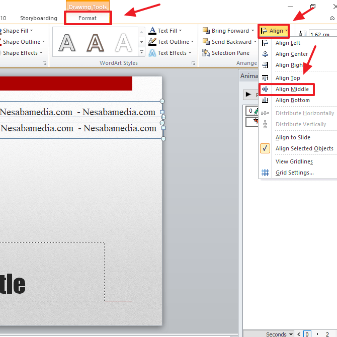 9. Cara Membuat Tulisan Berjalan di PowerPoint