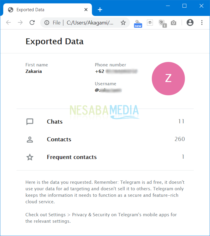 Cara Backup Chat Telegram Nesaba Media 7