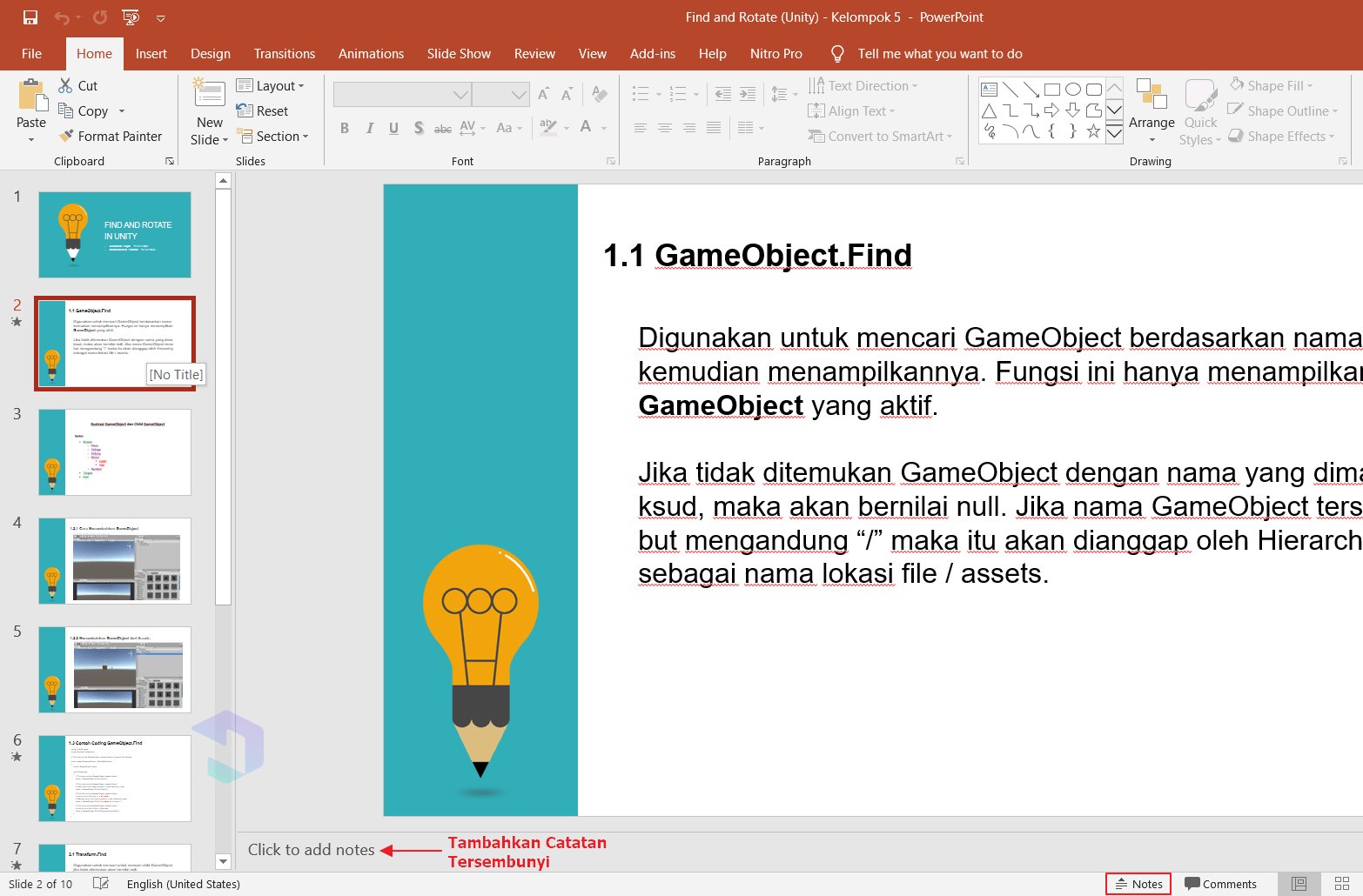 Cara Membuat Catatan Tersembunyi di PowerPoint