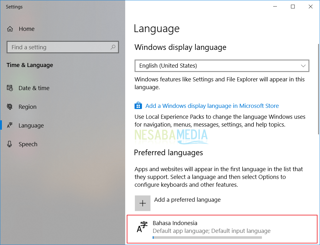 Mengganti Bahasa di Windows 5