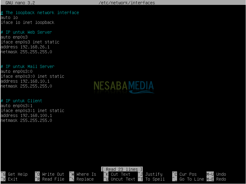 Setting IP Address Debian 10 Virtualbox