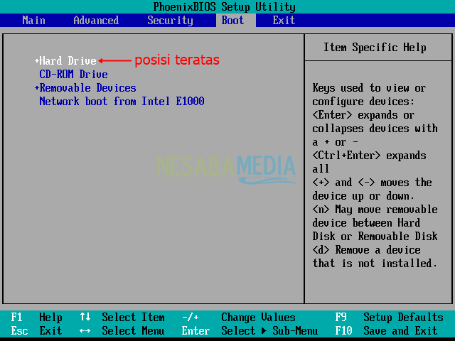 cara pertama booting dari harddisk 2