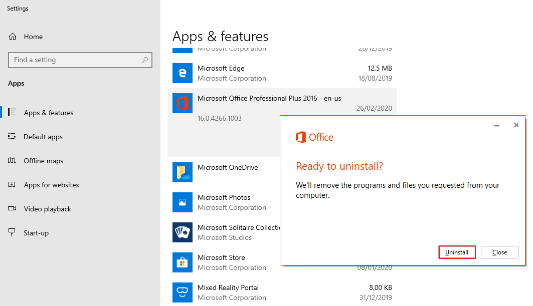 Cara Uninstall Microsoft Office