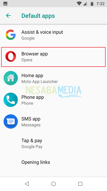 cara menjadikan Chrome sebagai default browser di Android terbaru