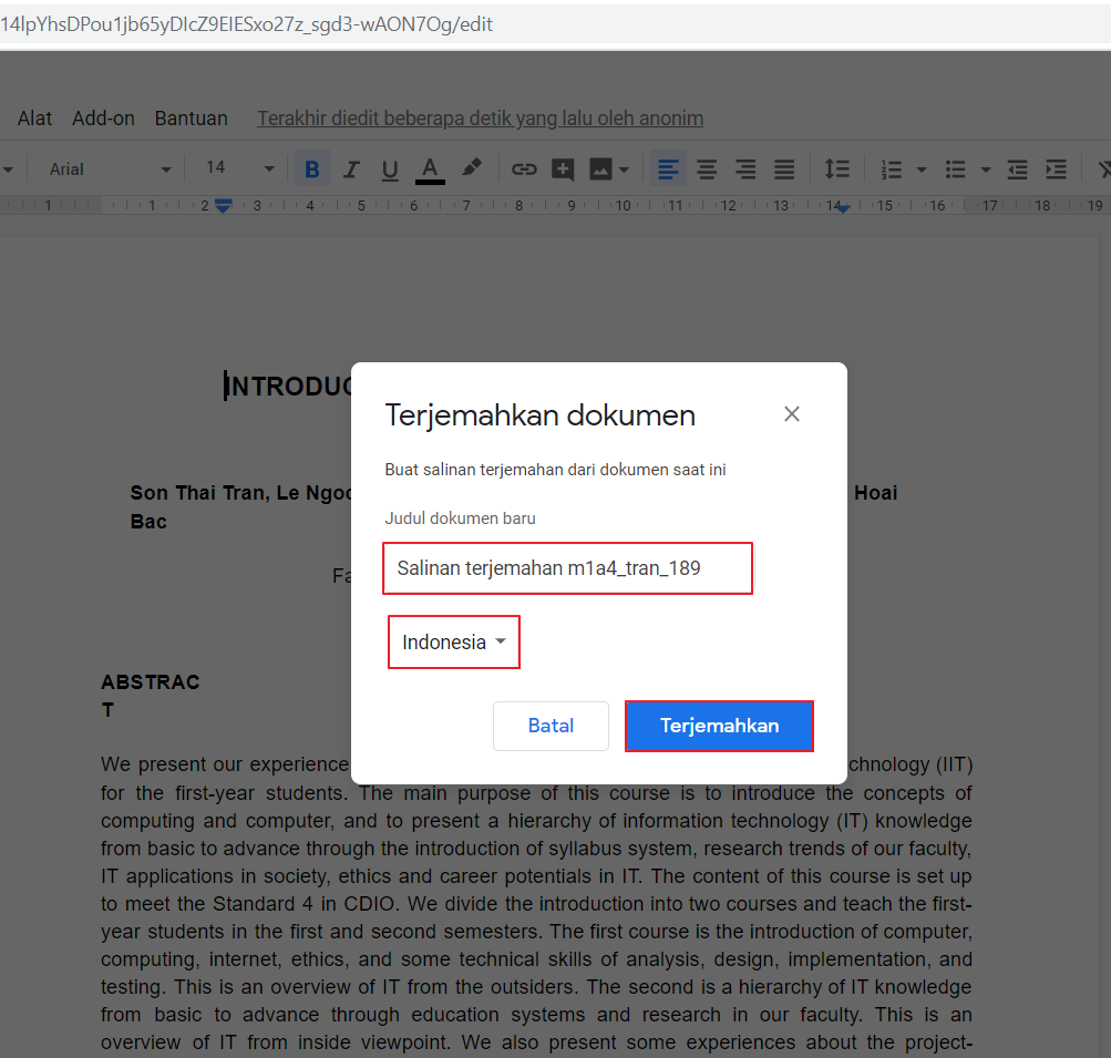 Translate Dokumen Menggunakan Google Drive 6
