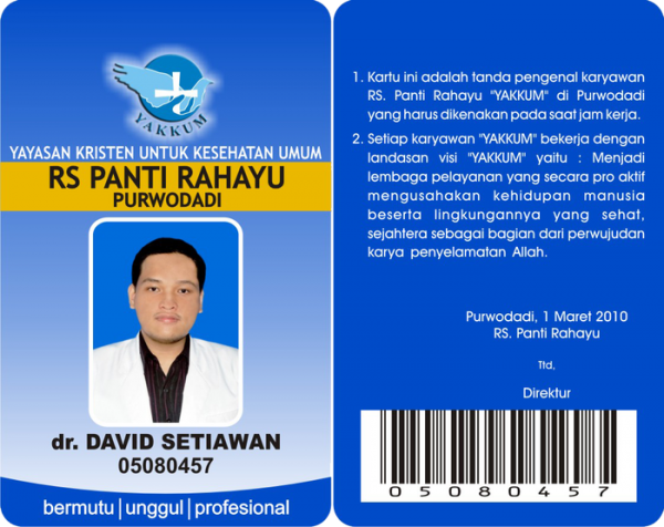 Contoh ID Card untuk Dokter