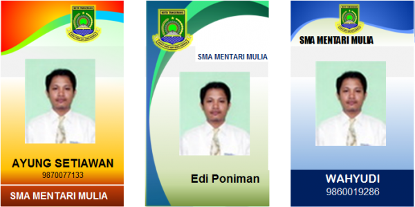 Contoh ID Card untuk OSIS