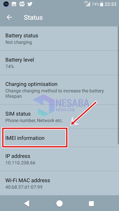 Cara Cek IMEI HP Sony Xperia melalui Pengaturan 2