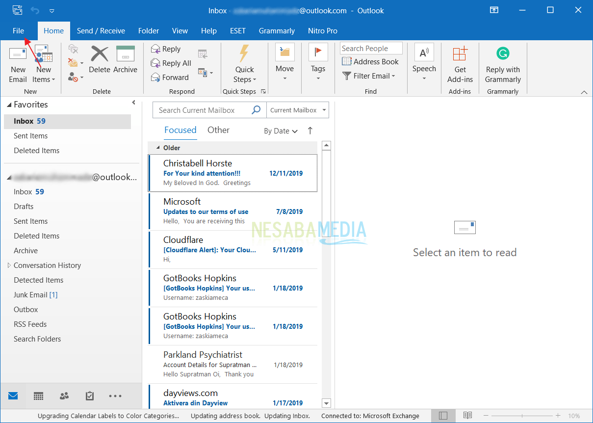 Cara Backup Email di Outlook 2010