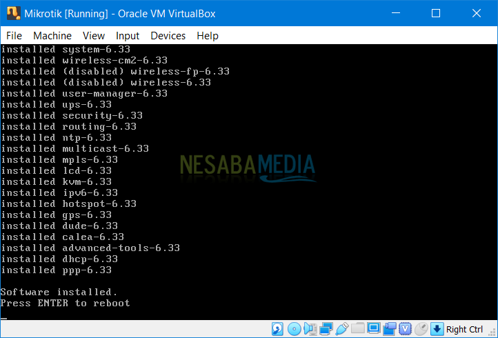 Install RouterOS Mikrotik di VirtualBox 13