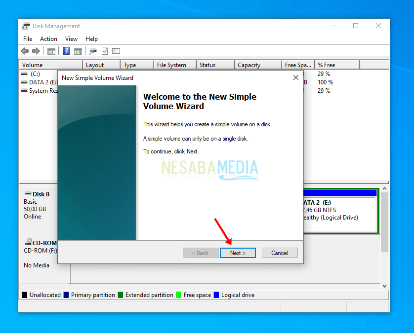 Menambahkan Kapasitas Partisi C di Windows 12