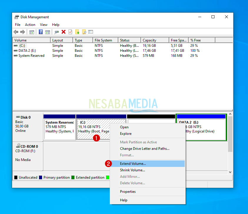 Menambahkan Kapasitas Partisi C di Windows 6