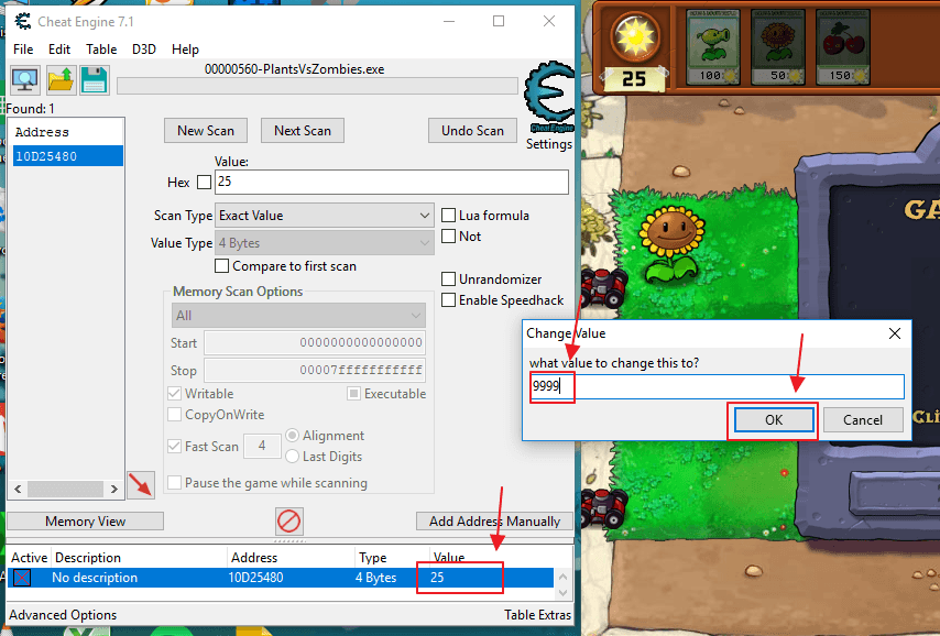 Cara Menggunakan Cheat Engine pada Game Plants vs Zombies
