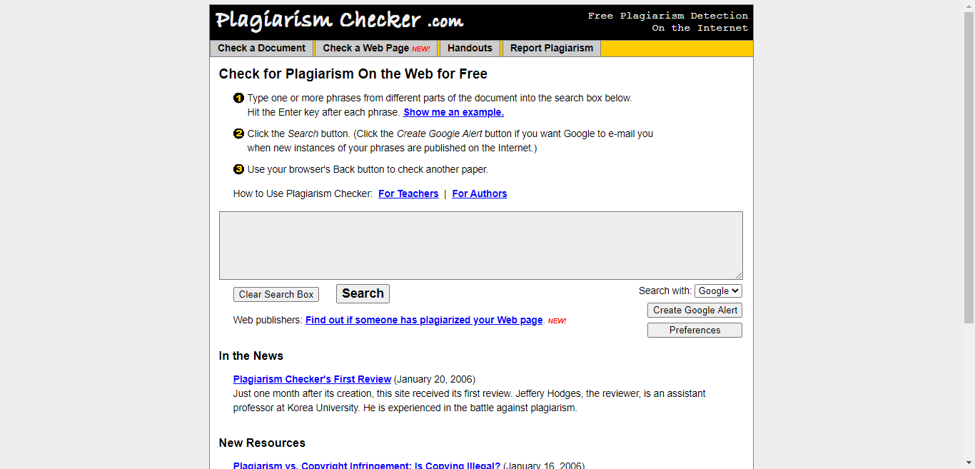 Plagiarism Checker