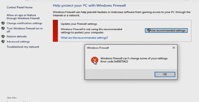 Cara Mengatasi Windows Firewall Tidak Bisa Diaktifkan Maupun Dinonaktifkan